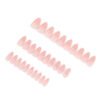 JP3617-✨ Effortless Fairycore: Rosé Buttercup Almond Press-Ons (3D Ice Diamond Bows ✨ Reusable & Waterproof)
