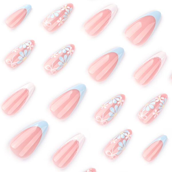 O1CN01yQEHDB2NGHxcqCMfG_!!4234819935-0-cib JP3794-✨ Tropical Bloom Escape: Reusable Floral French Almond Nails w/ 3D Petals (Salon-Grade Botanicals – No Appointment, No Damage)
