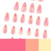 JP3881-Summer's Secret Garden: 3D Floral French Stiletto Press-Ons | Effortless, Waterproof Luxury ​​Ditch Salon Sweat for Fresh Bloom Nails!​
