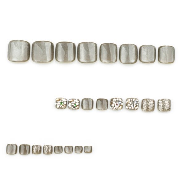 O1CN01ybaSHo2NGHwmzh5tD_!!4234819935-0-cib JP3699-Starlight Siren Toes: Reusable Cat Eye Toenails Drenched in Diamonds