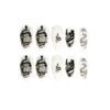 JP1585-Forbidden Florals: Reusable Noir French Stiletto Press-Ons | Venomous Elegance, Zero Salon Chains