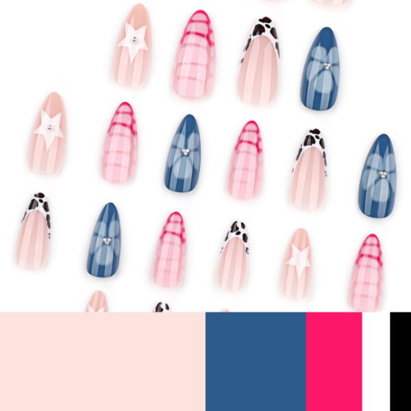 O1CN01zOyAqb2NGHyZzo86p_!!4234819935-0-cib JP3968-Luxurious French Tip Crocodile Texture Press-On Nails: Your Salon Look, Reusable & Ready in Minutes