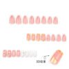 JP3713-Elevated French Nails: 3D Sunflower Minimalism | Reusable Salon-Grade Press-Ons ​​Understated Luxury Reborn: Effortless Garden Elegance at Your Fingertips​