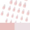 JP3864-​Effortless French Ombré Almond Nails | Waterproof Reusable Press-Ons | Salon Luxury Without the Wait​