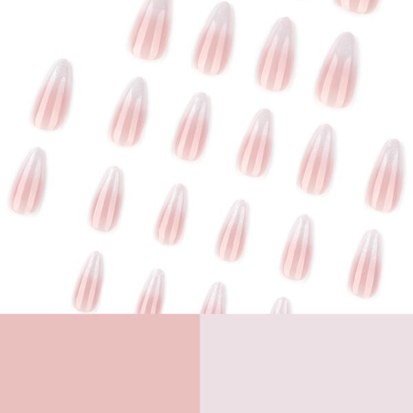 JP3864-​Effortless French Ombré Almond Nails | Waterproof Reusable Press-Ons | Salon Luxury Without the Wait​