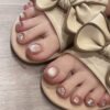 JP3702-Galactic Cat Eye Toenails | Mirror-Glitter Press On Pedicure Reusable Poolside Sparkle - 10-Second Salon Flash