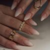 JP3531-Effortlessly Chic in Minutes: Reusable Pink & White Ombré Nails for Everyday Elegance​