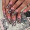 JP3508-Boss Babe Approved: Reusable Leopard & 3D Star Press-Ons (Get the Baddie Vibe Instantly!)