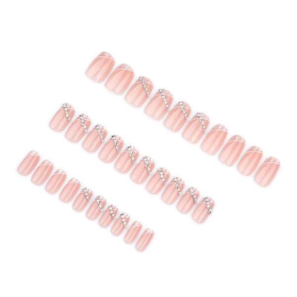 O1CN013WKC242NGHvVnxILP_!!4234819935-0-cib GN050-Alluring Glow Press Ons: Diamond French Tips & Radiant Sheer Base *Salon Seduction in 7 Minutes - Reusable & Waterproof*