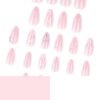 JP3879-Luxury Sheer Ballet Short Press On Nails | Salon-Quality Cat Eye Butterfly Designs | Reusable Glitter Nail Art Kit​
