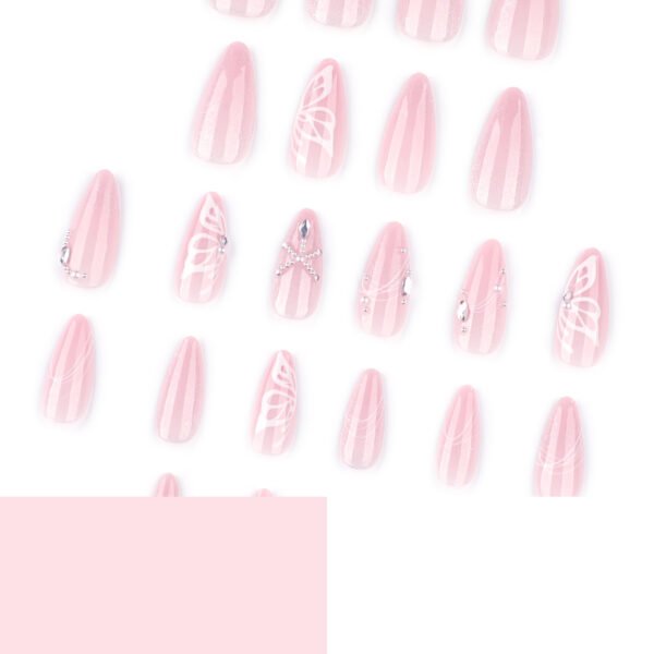 O1CN014Avi8f2NGHzjNIA5x_!!4234819935-0-cib JP3879-Luxury Sheer Ballet Short Press On Nails | Salon-Quality Cat Eye Butterfly Designs | Reusable Glitter Nail Art Kit