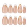 JP3518-Reimagine Your French Tips: Gold-Cracked Elegance, Salon-Quality Without Salon Hassle (Reusable & Waterproof!)