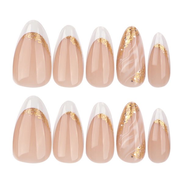 O1CN014tiIzr2NGHubtqkgO_!!4234819935-0-cib JP3518-Reimagine Your French Tips: Gold-Cracked Elegance, Salon-Quality Without Salon Hassle (Reusable & Waterproof!)