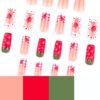 JP4045-Juicy 3D Strawberry French Tip Press On Nails | Sweet & Reusable Salon Glam