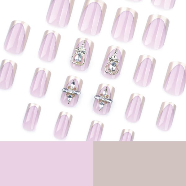 O1CN016FNsQd2NGHuGP7P96_!!4234819935-0-cib JP3428-Effortlessly Chic: Reusable Gold French Tip Nails with Heart Accent (No Salon Needed!)