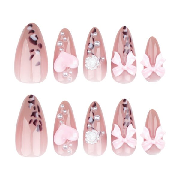 O1CN0197uvzw2NGHu67b5uE_!!4234819935-0-cib JP3432-Instantly Enchanting: Reusable 3D Bow & Pearl Press-On Nails (Fairy Tale Nails Without the Price!)