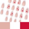 JP3569-Kiss Your Salon Hassles Goodbye: Romantic Lip Print French Tips (Reusable & Waterproof!)
