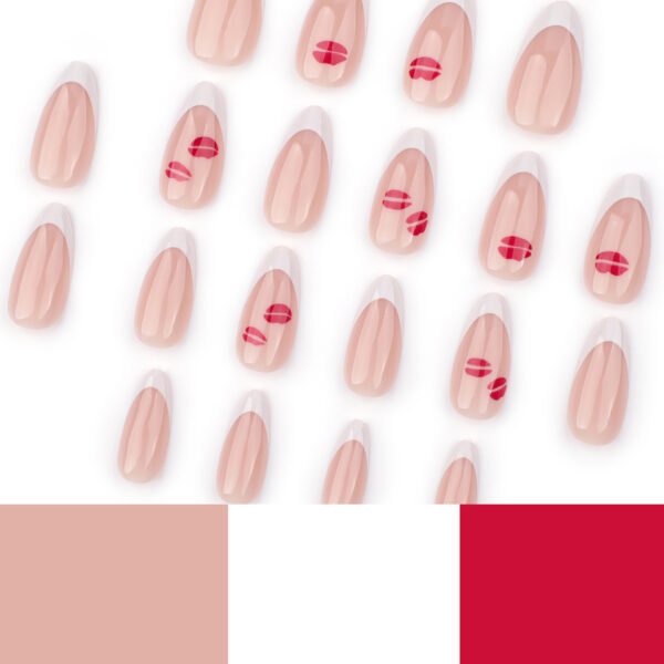 O1CN01AHGVRB2NGHus2Va3a_!!4234819935-0-cib JP3569-Kiss Your Salon Hassles Goodbye: Romantic Lip Print French Tips (Reusable & Waterproof!)