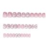 GN040-Effortless Glamour Press Ons: Full Coverage Glitter & Beads - Pure Pink Desire ​​Salon Sparkle in 5 Minutes: 30-Piece Set, Reusable & Waterproof​