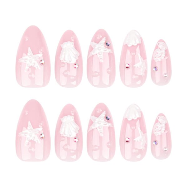 O1CN01CrMqas2NGHtoF0Xqd_!!4234819935-0-cib JP3434-Sweet Escape: Reusable Bubblegum Pink Nails with Ocean Charm (No Salon Trip!)