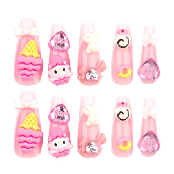 O1CN01Dfy6FZ2NGHuslzZ0d_!!4234819935-0-cib JP2800-Sweet Tooth Dreams: Reusable Ice Cream Cone French Press-On Nails!