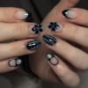 JP4046-Vintage Cameo French Press Ons | Floral Wash & Pearl Accents - Short Almond Nails​