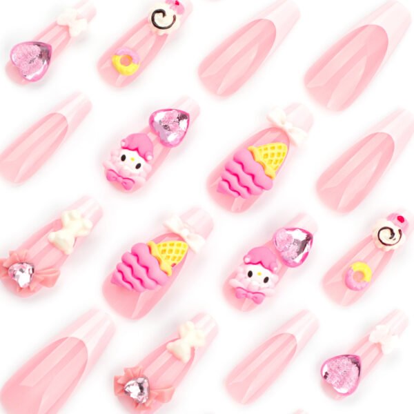 O1CN01Fm4zWt2NGHur7F1Ec_!!4234819935-0-cib JP2800-Sweet Tooth Dreams: Reusable Ice Cream Cone French Press-On Nails!
