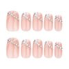 GN050-Alluring Glow Press Ons: Diamond French Tips & Radiant Sheer Base ​​*Salon Seduction in 7 Minutes - Reusable & Waterproof​​*
