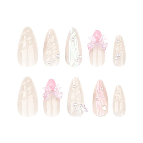 O1CN01HJxLea2NGHuKSORm9_!!4234819935-0-cib JP3474-Effortlessly Sweet French Tips: 3D Pearl & Bow Press-On Nails (Baby Pink Luxury!) 🎀✨