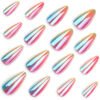 JP3471-Flawless French Tips in Minutes: Reusable Almond Nails That Empower Your Busy Lifestyle​
