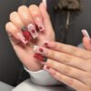 JP4045-Juicy 3D Strawberry French Tip Press On Nails | Sweet & Reusable Salon Glam