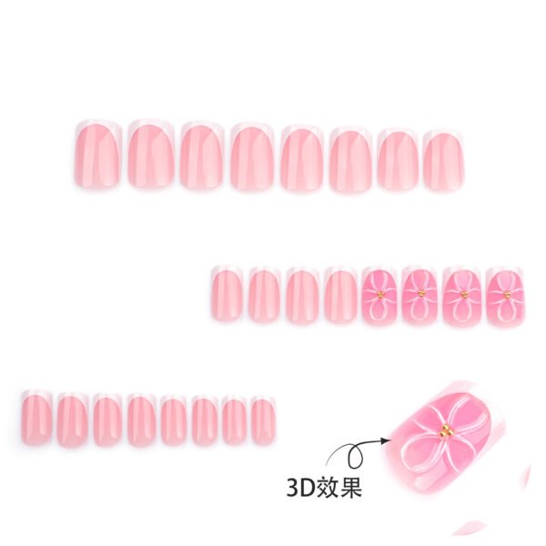 O1CN01K0tlxJ2NGHulpztiE_!!4234819935-0-cib JP3513-Petite Floral Bliss: Reusable Blush French Nails with 3D Pearl Blossoms