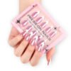 GD09-Understated French Elegance: Short Almond Reusable Press On Nails for Effortless Sophistication