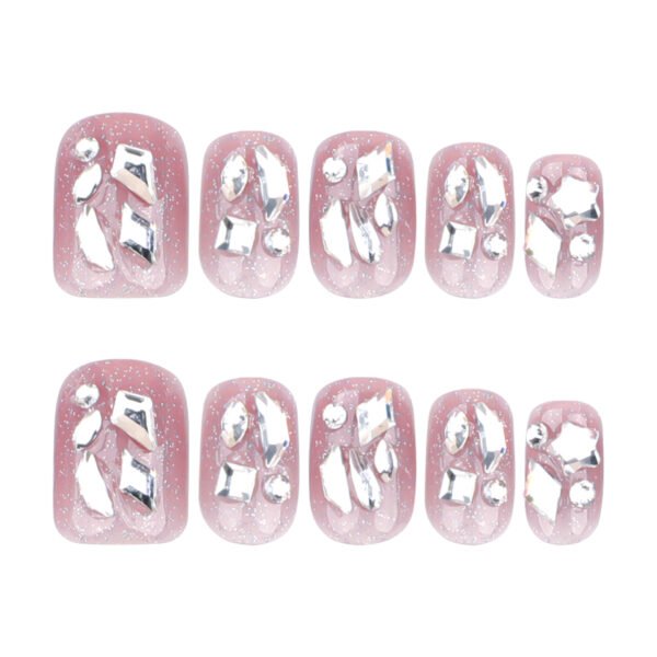 O1CN01KulCew2NGHvZOQM3E_!!4234819935-0-cib GN040-Effortless Glamour Press Ons: Full Coverage Glitter & Beads - Pure Pink Desire Salon Sparkle in 5 Minutes: 30-Piece Set, Reusable & Waterproof
