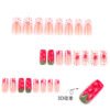 JP4045-Juicy 3D Strawberry French Tip Press On Nails | Sweet & Reusable Salon Glam