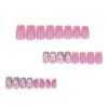 JP3519-Whisker Chic: Short Square Cat French Tips - Playfully Polished ✨