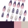 JP3515-Effortless Dimension: Pearl & 3D French Tips - Salon Glam Without Salon Damage (Reusable & Waterproof!)