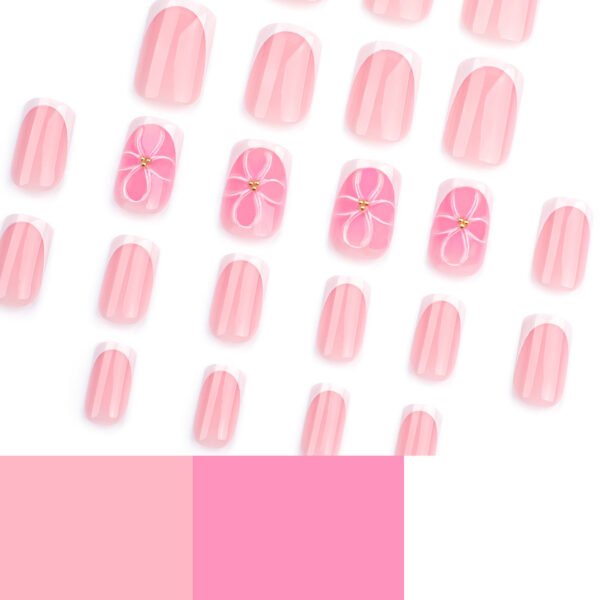 O1CN01NTFOog2NGHukqGsz3_!!4234819935-0-cib JP3513-Petite Floral Bliss: Reusable Blush French Nails with 3D Pearl Blossoms