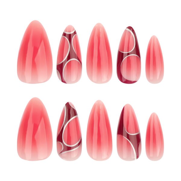 O1CN01QIEX662NGHuYHG4bq_!!4234819935-0-cib JP3535-Effortless Artist Touch: Reusable Blush French Press-Ons with Abstract Stripes