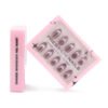 GD26-Effortless Magnetism: Salon-Cat Eye French Tips in Modern Grey (Reusable, Waterproof & Protective!)