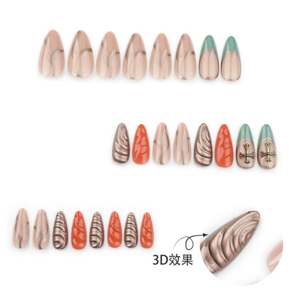 O1CN01RaoEDy2NGHv1ATvLj_!!4234819935-0-cib JP3524-Artisan Clay & Iron: Mediterranean Almond Press-Ons with Forged Bronze Crosses