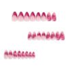 JP3581-Effortless Drama: Blood-Red Ombre French Tips (Salon-Impact, Zero Damage!)