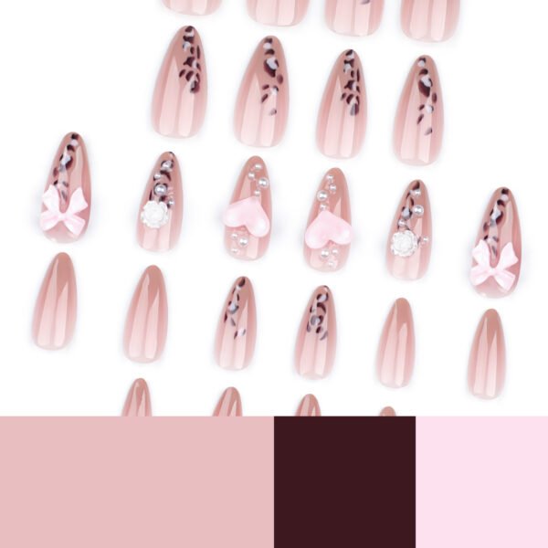 O1CN01XWiWX72NGHu2nNaUi_!!4234819935-0-cib JP3432-Instantly Enchanting: Reusable 3D Bow & Pearl Press-On Nails (Fairy Tale Nails Without the Price!)