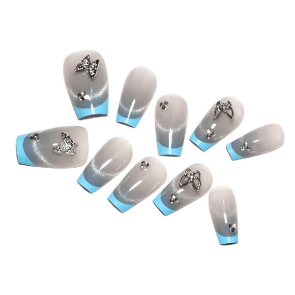 O1CN01b2yK162NGHuwrjFra_!!4234819935-0-cib SP165-Nautical Chic: Royal Blue Cat Eye French Tips with 3D Butterfly Charms ✨