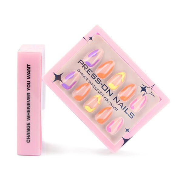 O1CN01d8E9X42NGHv0fS361_!!4234819935-0-cib GD27-Reinvent Your French Manicure: Bold Short Almond Press-Ons (Reusable & Waterproof!)