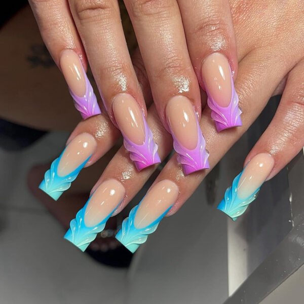 O1CN01dS8cng2NGHuL9ejx0_!!4234819935-0-cib JP3388-Luxury in Minutes: 3D Waterdrop French Tip Press-Ons (Salon-Worthy & Reusable!)