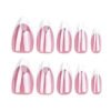GD09-Understated French Elegance: Short Almond Reusable Press On Nails for Effortless Sophistication