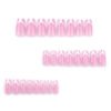 JP3545-Effortless Gallery Chic: Pink Square French Nails with Abstract Strokes ✨