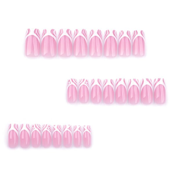 O1CN01fE0baA2NGHumnmvyg_!!4234819935-0-cib JP3545-Effortless Gallery Chic: Pink Square French Nails with Abstract Strokes ✨