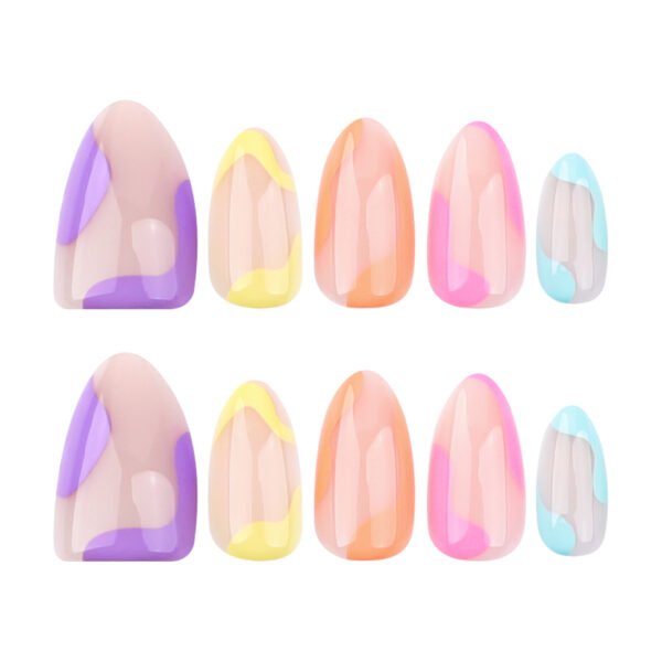 O1CN01fUFTpn2NGHuzPubs5_!!4234819935-0-cib GD27-Reinvent Your French Manicure: Bold Short Almond Press-Ons (Reusable & Waterproof!)